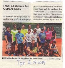 Tennis mit NMS Schüler
